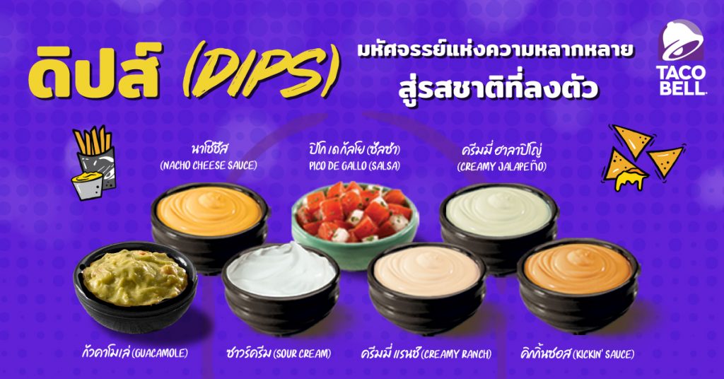 ดิปส์ (Dips) มหัศจรรย์แห่งความหลากหลาย สู่รสชาติที่ลงตัว - ทาโก้ เบลล์ ...